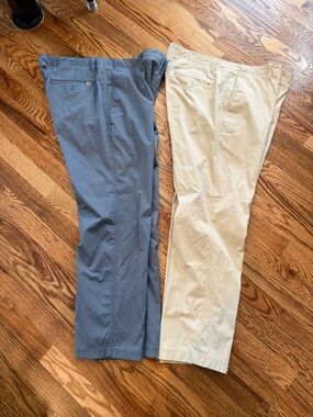 Duck Head Men’s Harbor Performance Chinos 2 Pair 38x30 Naval Grey Khaki $256